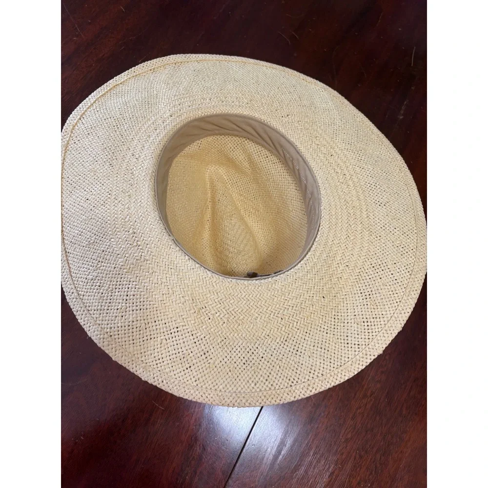 Gigi Pip Womens Wide Brim Fedora Straw Sun Hat XS Boho Summer Coastal Festival